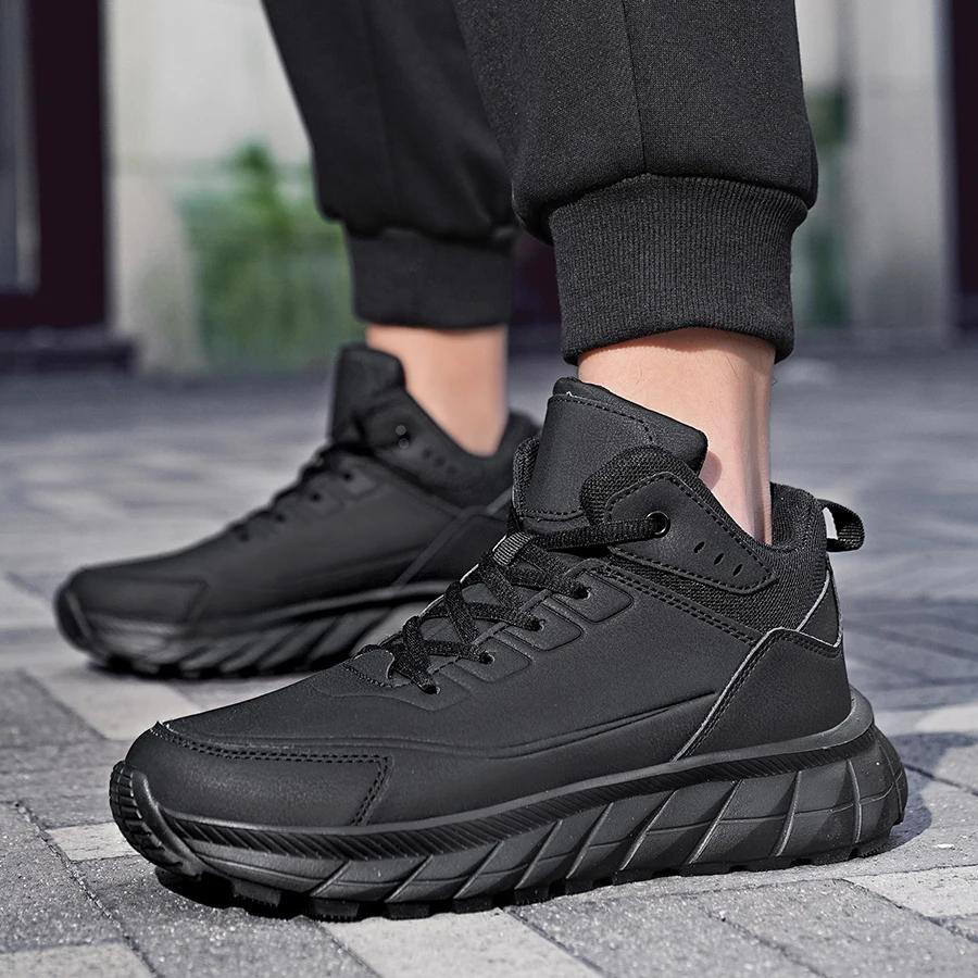 Men Boots 2024 New Winter Slippers Warm Men Shoes Waterproof Non-Slip Plush Sneakers Male Tenis Shoes Boots Men Sneakers Winter