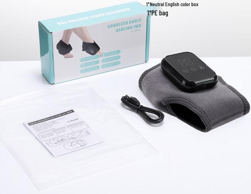 5-Speed Heated & 3-Speed Vibrating Ankle Support Electric Foot Massager