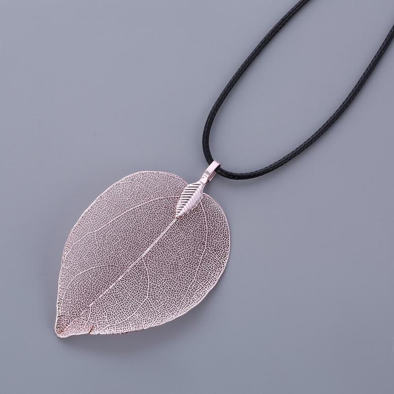 Mode Einzigartig Natürlich Echter Blatt Choker Anhänger Halskette Für Frauen Echte Blattform Filigran Hochzeit Halskette Schmuck Geschenk