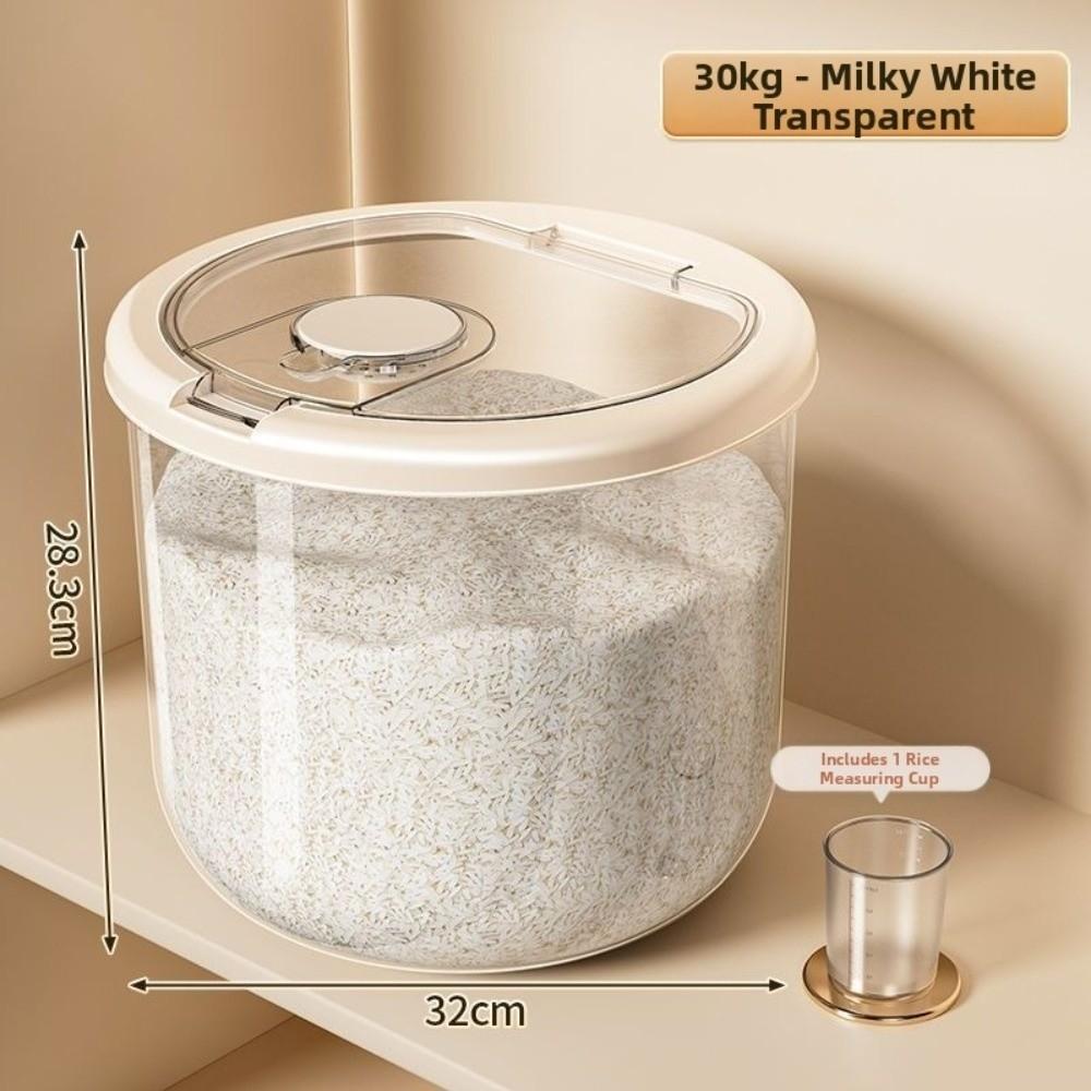 Moisture-proof Kitchen Storage Bin Clear Airtight Storage Bucket New Grain Storage Bin Home Use
