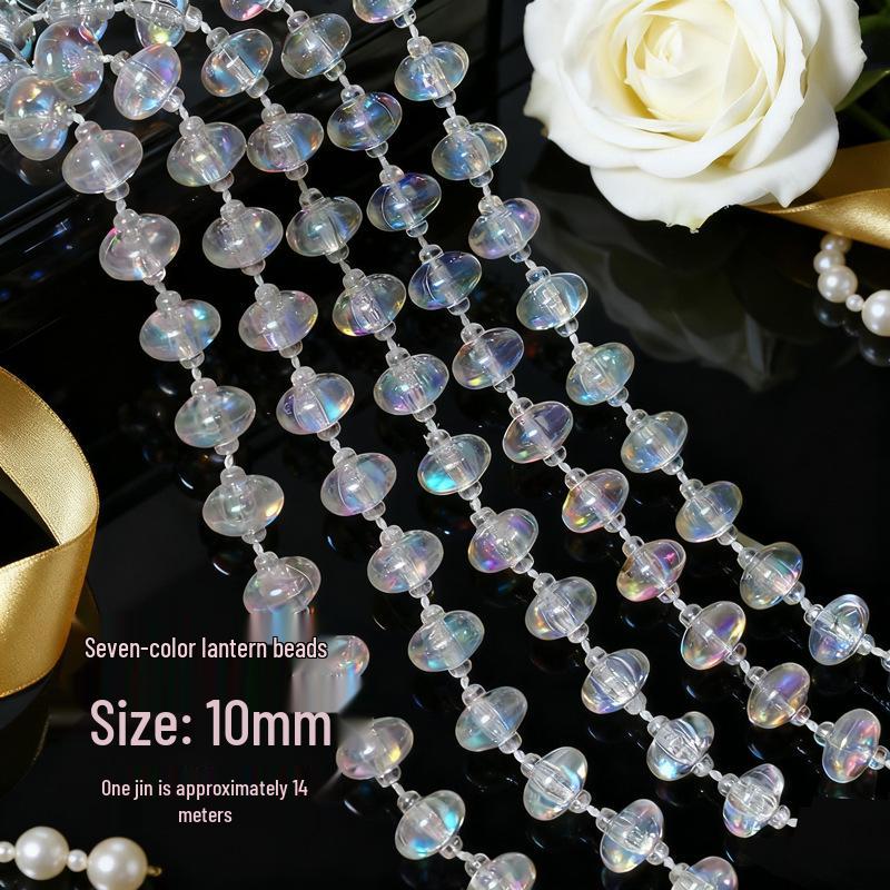 10mm UFO Acrylperlen für Hochzeitsgirlande, Gangläufer oder Kronleuchterdeko