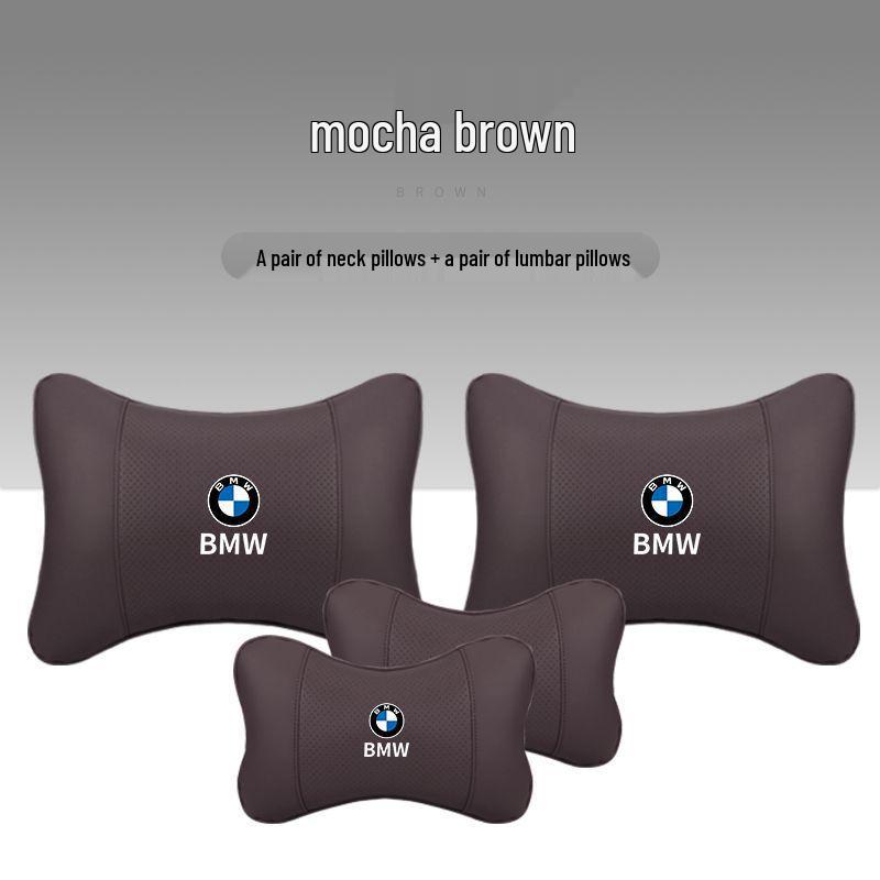 BMW Headrest & Lumbar Support Pillow - Fits X1, X3, X5, and 1/3/5/7 Series for Neck Protection & Interior Decoration