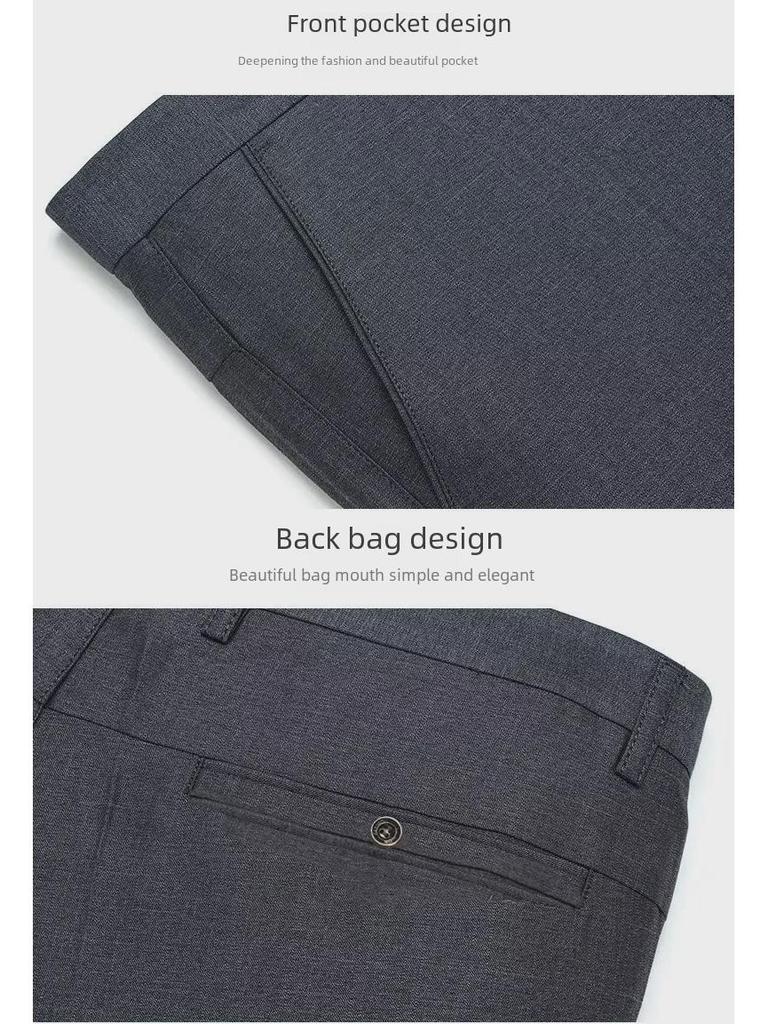 Men's Casual Summer Thin Loose Fit Trousers - Plus Size, Middle-Aged Dad Style for Spring and Autumn