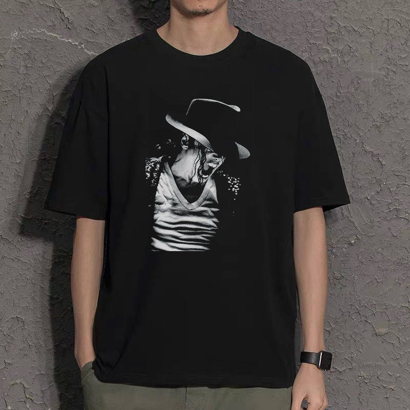 Michael Jackson Commemorative Printed Short Sleeve Vintage Clothing for Men and Women TShirts