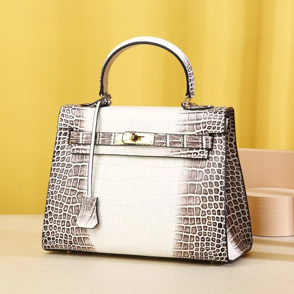 Large Capacity Versatile Bag Fashion Women's Single Shoulder Crossbody Bag Crocodile Pattern Women's Handbag