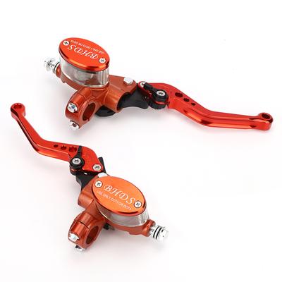 Pair Brake Clutch Lever Universal Motorcycle Master Cylinder Reservoir Hydraulic Pump Handbrake