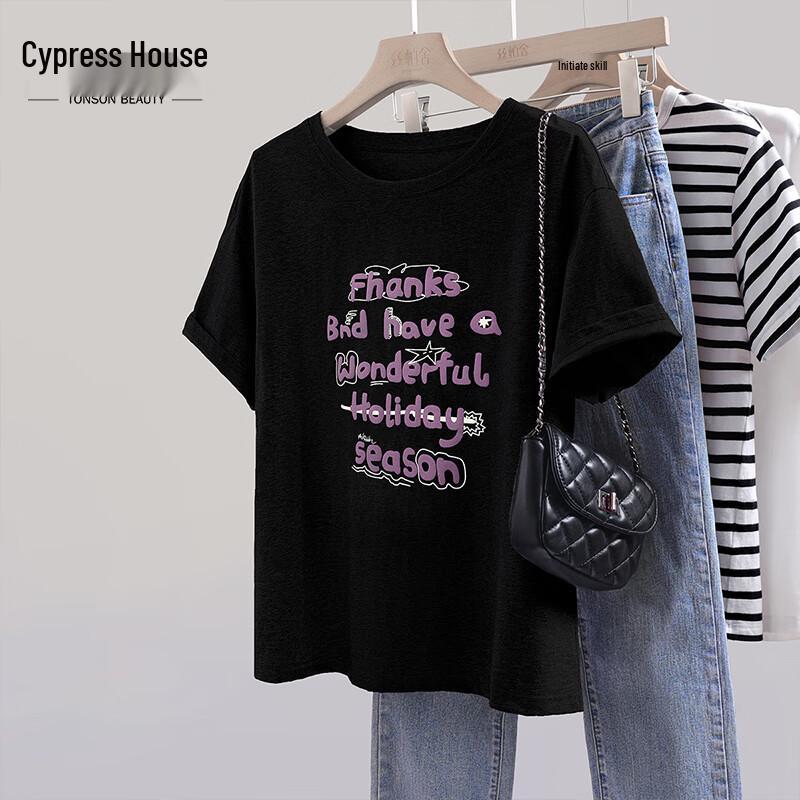 Sibaisha Letter Print Loose-Fit T-Shirt S