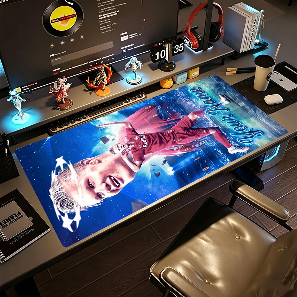 Haaland Personalized Name Mouse Pad Desk Mouse Pad Study Desk Mat Non-Slip Rubber Base Computer Decor Item Office Use