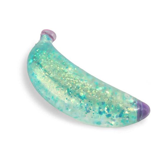 

Glitter Banana Stress Sugar Ball Stress Relief Clear Banana Squeeze Sensory Toy Anxiety Relieving Simulated Fruit Stress Toy синий