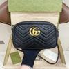 [Pre-Owned] Gucci GG Marmont Small Matelassé Shoulder Bag 'Black' - Excellent #14YGZT9