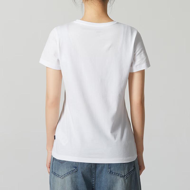 Puma Gradient Letter Print Training T-Shirt Women Tops White 682140-02