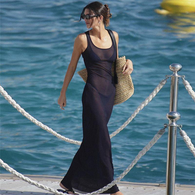 

European and American Style Women s Sexy See-through Mesh Vacation & Evening Dress S 44-54 kg