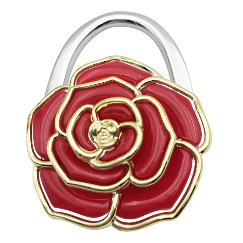 Fashion Flower Shaped Purse Hook Foldable Handbag Hook Table Portable Holder Hanger Handbag Bag Parts Accessories
