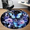 1PC Butterfly Dreamcatcher Office Round Area Rug, Indoor Mat Suitable ForOffice, Under Office Chairs Bedroom Living Room Home Decor, Room Deco, D140