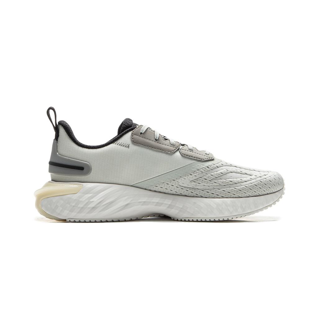Li-Ning Comfortable Simple Versatile Shock Absorbing Wear Resistant Low Top Casual Running Shoes Men Sneakers Water-Droplet-Gray ARHU033-3