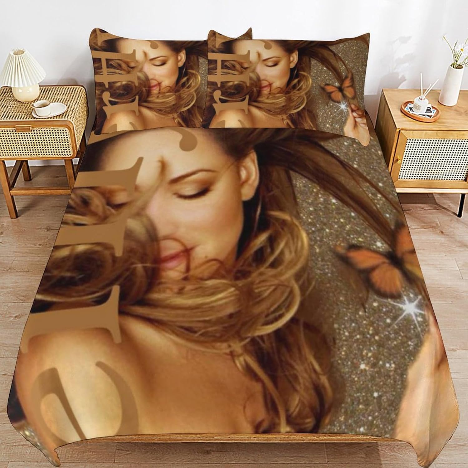 Singer Mariah Carey Here For it All Duvet Cover Set Style Bedding Soft Laundry Cotton Bed 2/3 Piece Set Student Dormitory Gift 135x200cm