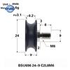 10pcs U groove Plastic coated bearing 696ZZ 6*24*9mm sliding door window POM roller wheel nylon pulley Bore 6mm Diameter 24mm