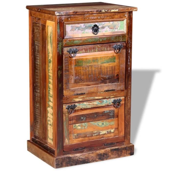 Shoe Cabinet - vidaXL - 4 Tiers - Reclaimed Wood - Vintage - 1 Drawer