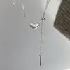 Chaîne de pull longue Pendentif cœur Colliers réglables Pour femmes Mode Nouvelle collection Automne Hiver Bijoux Cadeau Fête Quotidien