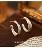 Cui Yan S925 Sterling Silver Korean Style Earrings - Women's C-Shaped Ear Cuff with Cold Fashion Appeal