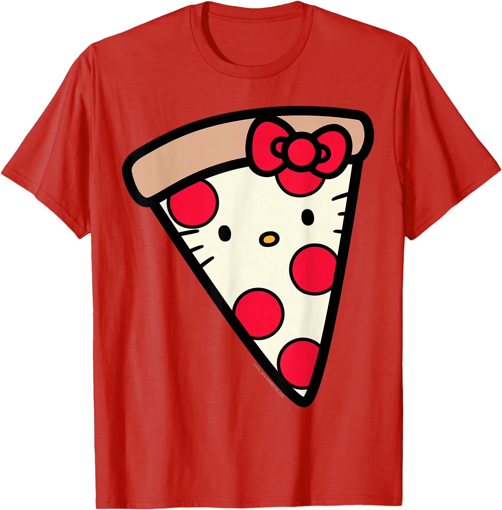 

2026 new Summer HelloKitty Cartoon Graphic Tee Casual Short Sleeve Cotton Tops for Adults Kids Lovely Kawaii Streetwear Style S