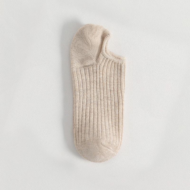 Women's Summer Solid Color with Non Slip Invisible Boat Socks