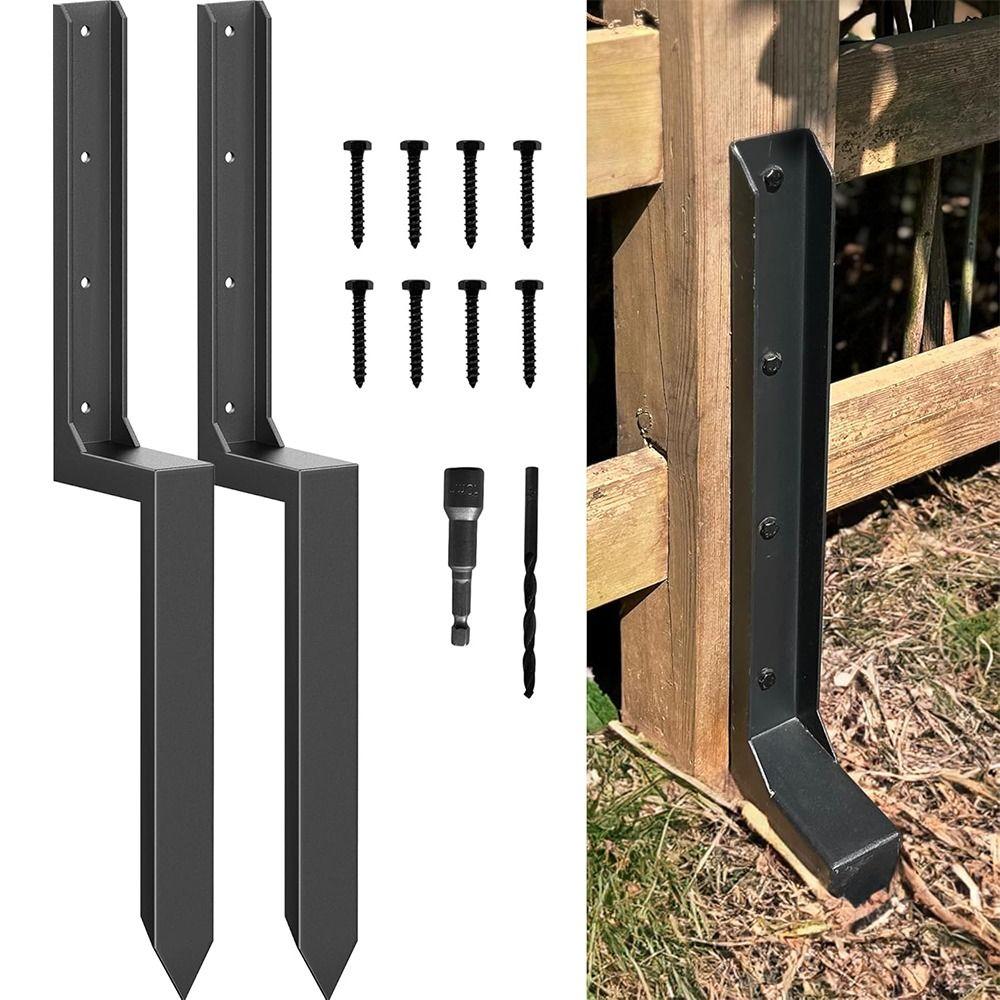 

Durable Fence Post Repair 31.6 H Repair Stakes for Fixing Broken Leaning Wood Posts