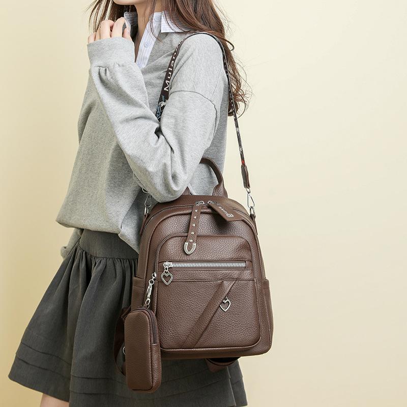 Women's Retro Backpack Multi-Functional Shoulder Bag Student Schoolbag