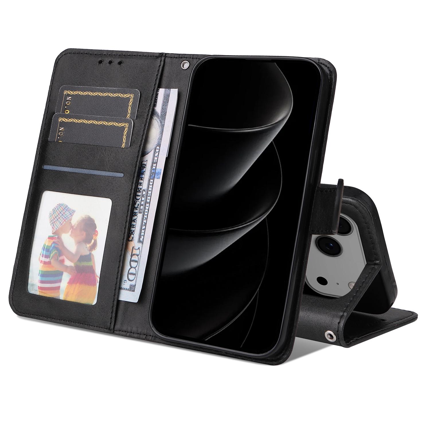

For iPhone 17 Pro Max Case Wallet PU Leather Folio Flip Phone Cover Brown