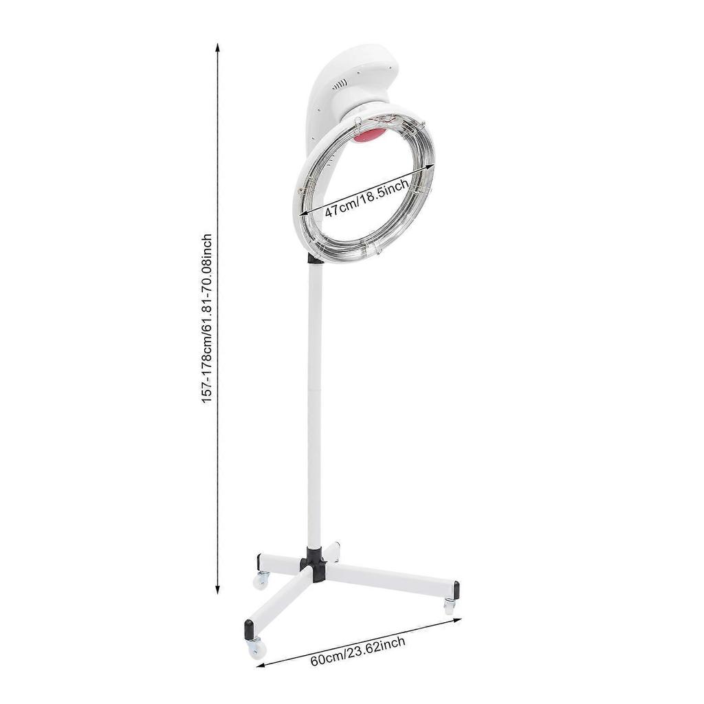 950W Free-Standing Rotating Hair Dryer Salon Perm Styling Hair Dryer Temperature& Time Adjustable Hair Processor
