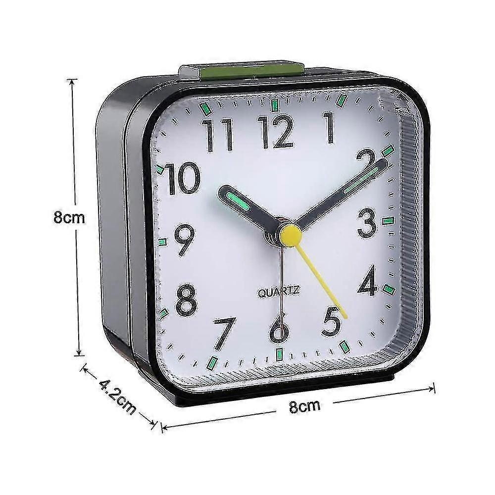 Silent Analog Alarm Clock Non Ticking, Gentle Wake, Beep Sounds, Increasing Volume, Battery Operated Snooze And Light Functions, Easy Set