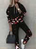 New Women'S Clothing European And American Spring And Autumn Floral Printing Casual Long-Sleeved Sports Suit
