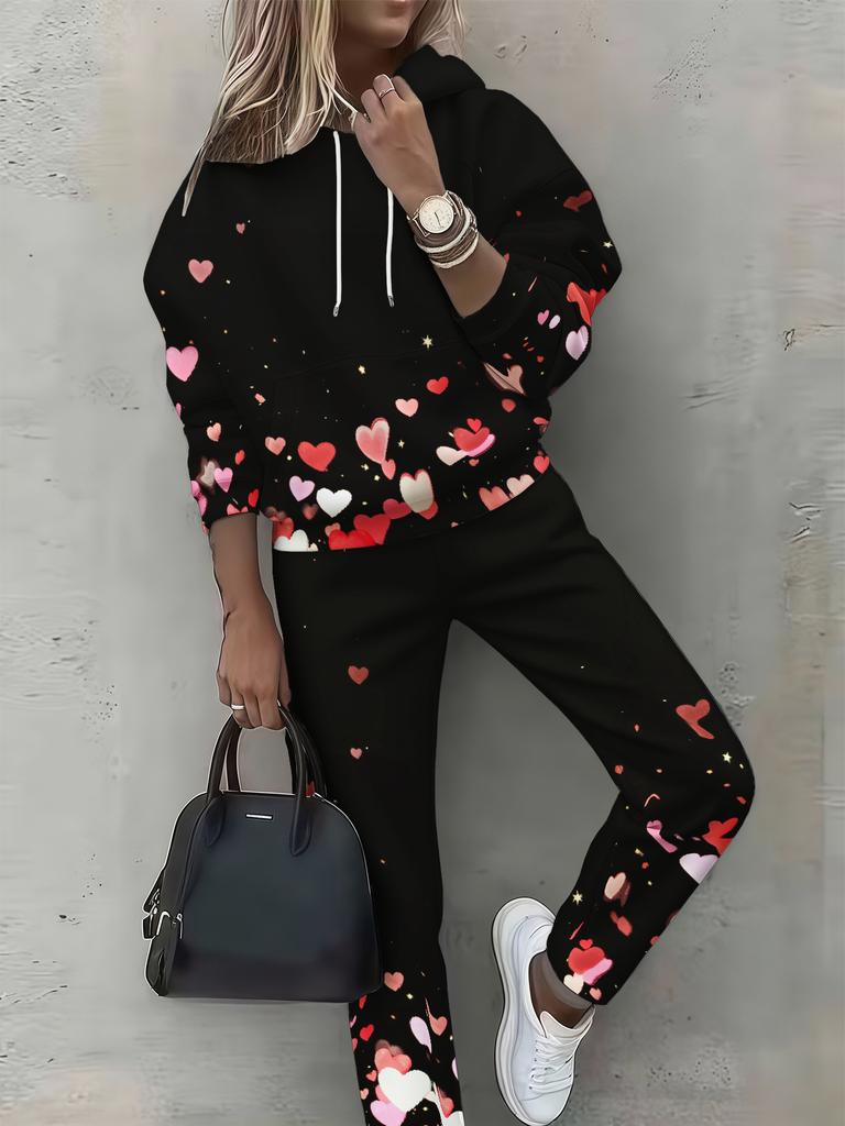 New Women'S Clothing European And American Spring And Autumn Floral Printing Casual Long-Sleeved Sports Suit