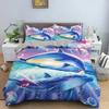 3D Dolphin In Blue Sea Bedding Sets Queen King Size Animal Single Quilt Duvet Cover Set Kids Adult Bed Bedclothes