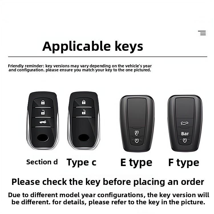 Car Key Case Cover Shell Fob For Toyota CHR Hilux Fortuner Land Cruiser 200 Camry Corolla Crown RAV4 Highland Key Chain