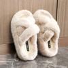 A Sandals New Autumn and Winter Velvet Thick-soled Soft-soled Flat-bottomed Mori Heightening Slippers