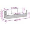 VidaXL Canapé de jardin avec coussins 3 places gris résine tressée, canapé d'extérieur, siège de jardin, canapé de jardin 365918