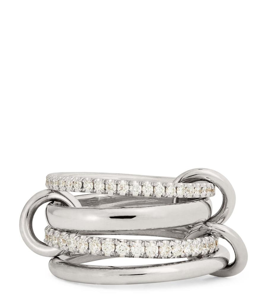 Luxury Gold Plated Cubic Zirconia Multilayer Rings Set for Women Mixed Color Stackable Finger Jewelry