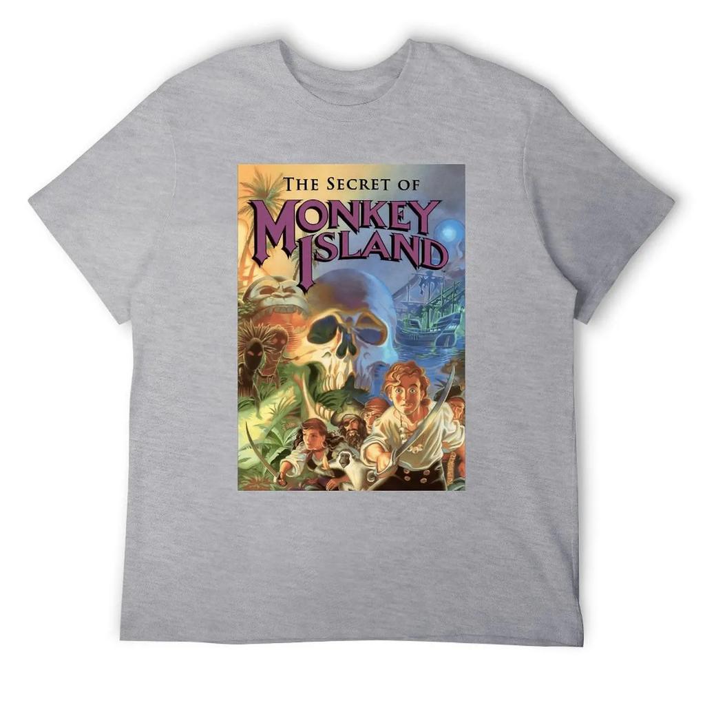 TRIČKO THE SECRET OF MONKEY ISLAND Klasické tričko Okrúhly výstrih Šport Humor Grafika Voľný čas Veľkosť USA