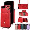 Per iPhone 6/6s/6Plus/7/8,7Plus/8Plus,iPhone SE (2020/2022) Tracolla Corda Anello Staffa Design Porta Carte Slot Copertura con Texture Litchi Custodia per Telefono