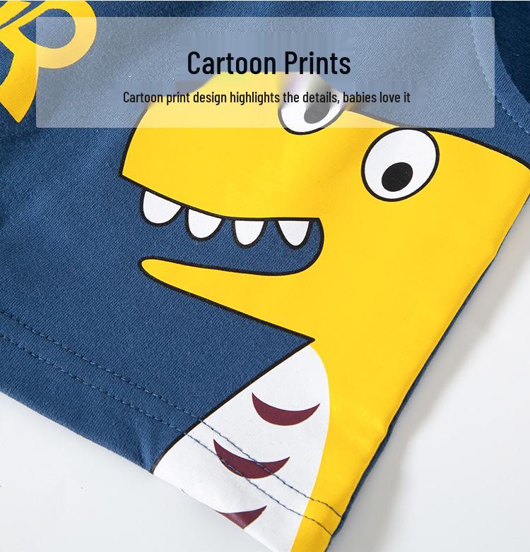 Trendy Dinosaur Cartoon Harem Shorts for Boys - Summer Five-Point Baby Bottoms