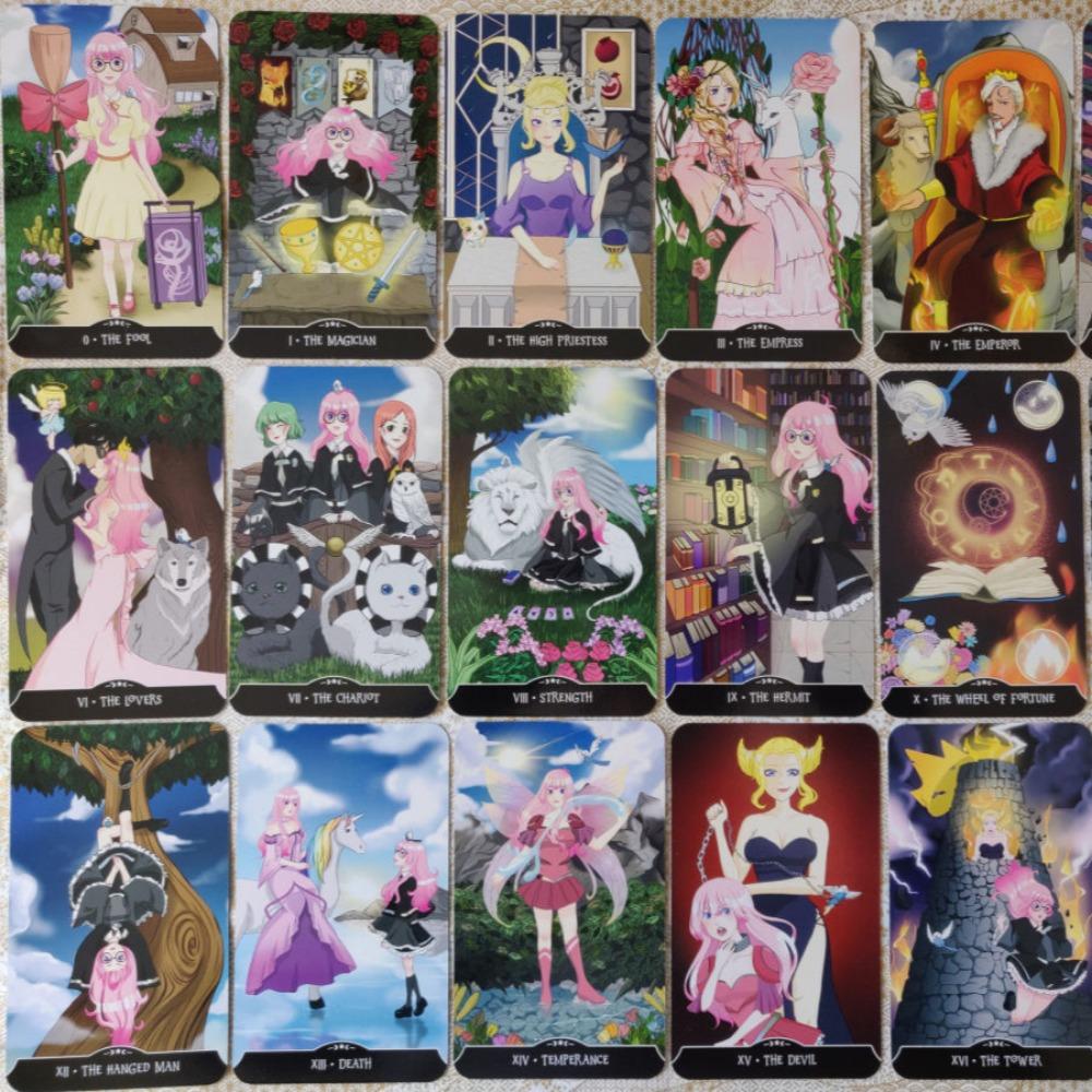 12*7cm Witchling Academy Tarot Deck 78 Pcs Tarot Cards Featuring Whimsical Artwork and Inspiring Insights Based On Rider System