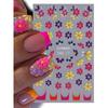1pcs Colorful Flower 5D Embossed Nail Stickers French Floral Nail Art Design Summer Decals DIY Adhesive Slider Summer Manicure Decor Nail Supplies