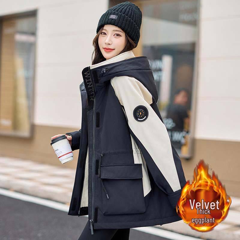 2025 Women's Fleece-Lined Parka: Extra Thick, Loose-Fit Winter Windbreaker