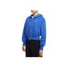 Nike Swoosh NSW PHNX Series FLC LSE Crop FZ Game Hooded Comfortable Fashionable Versatile Jacket Women Jackets Blue HJ0941-480