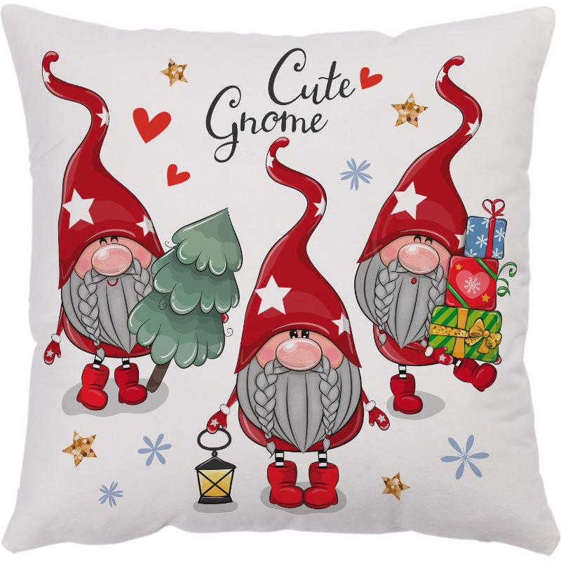 Amazon Hot Pillow Cartoon Doll Vánoční polštář Povlak na polštář Povlak na polštář na pohovku Povlak na polštář na sedák