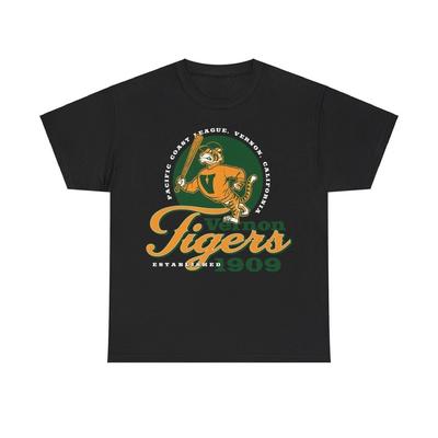 Tricou Vernon Tigers fondat în 1909 Echipa de Baseball din California