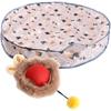 MXLA Automatic Moving Ball Cats Toy Set with Double Layer Cover Washable Mats