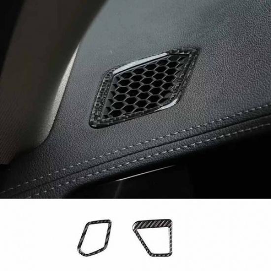 Real Carbon Fiber Cover Trim Dashboard Side Outlet Vent -22 For BMW 3 Series