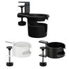 360 Degree Rotation Desk Cup Holder Anti-Spill Adjustable Table Water Bottle Holder Bicycle Tableside Clip-on Cup Holder
